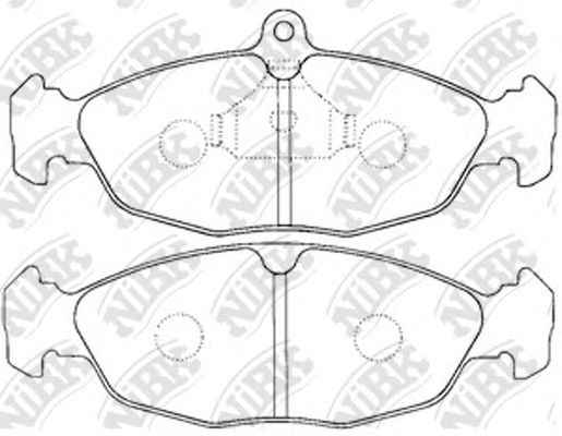 Купить NIBK PN0021 Колодки тормозные передние OPEL ASTRA F/DAEWOO NEXIA/CHEVROLET LANOS 1.4/1.5 97 PN0021