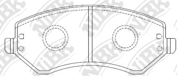 Купить NIBK PN0058 Колодки тормозные дисковые CHRYSLER VOYAGER 2.4-3.3 00-/JEEP CHEROKEE 2.4-3.7 01- PN0058