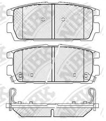 Купить NIBK PN0098 Колодки задние (CHEVROLET CAPTIVA/OPEL ANTARA 2.4/3.2 06-) PN0098