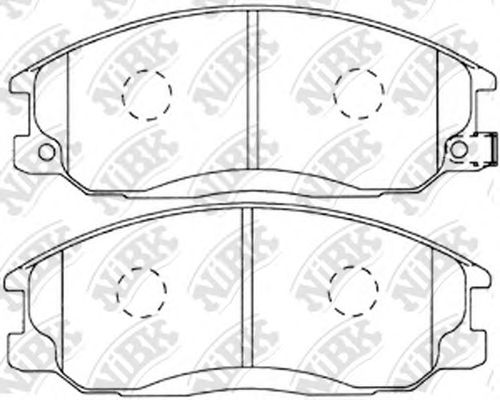 Купить NIBK PN0103 Колодки передние (HYUNDAI H1/STAREX, H1 (TQ), SANTA FE. SSANGYONG ACTYON) PN0103