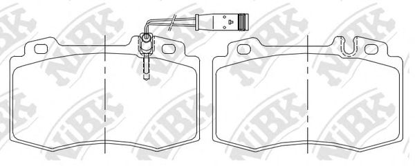 Купить NIBK PN0196W Колодки передние (MB W163 9805/W220 9805/W129) (с датчиком) PN0196W