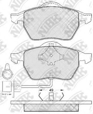 Купить NIBK PN0300W Колодки передние (AUDI 100/A6 (C4)) (с датчиком) PN0300W
