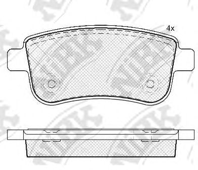 Купить NIBK PN0381 Колодки тормозные дисковые RENAULT MEGANE III 08-/SCENIC III 09- PN0381