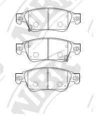 Купить NIBK PN0388 Колодки тормозные дисковые INFINITI EX35 J50 07-, G35 V36 06- PN0388