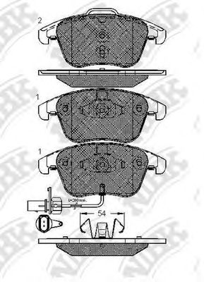 Купить NIBK PN0398W Колодки передние (AUDI A4/A4 ALLROAD/A5 1.8-3.2 07-) (с датчиком) PN0398W