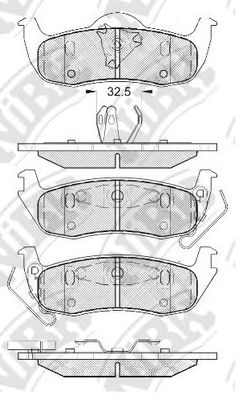 Купить NIBK PN0429 Колодки тормозные дисковые JEEP GRAND CHEROKEE 3.0 2005 - 2010 PN0429