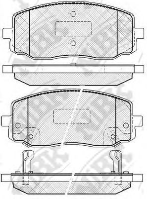 Купить NIBK PN0438 Колодки тормозные HYUNDAI i10 08-/KIA PICANTO 04- передние PN0438