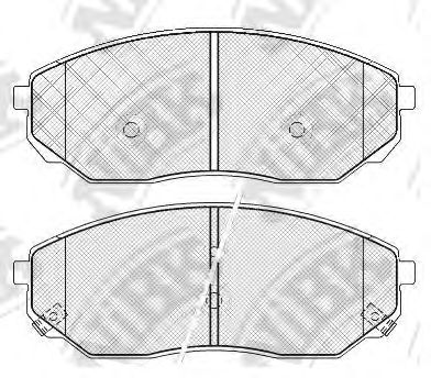 Купить NIBK PN0441 Колодки передние (KIA SORENTO (JC) 9/06-11/09) PN0441
