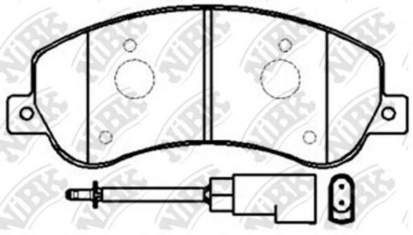 Купить NIBK PN0444W Колодки тормозные дисковые (с датчиком износа) FORD TRANSIT 330/350 06-/VW AMAROK 10- PN0444W