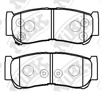 Купить NIBK PN0447 Колодки тормозные дисковые HYUNDAI H-1 01-/SANTA FE (CM)/(SM) 05- PN0447