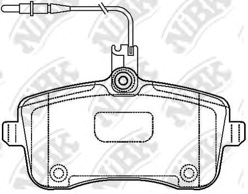 Купить NIBK PN0469W Колодки тормозные дисковые (с датчиком износа) PEUGEOT 407 04 PN0469W