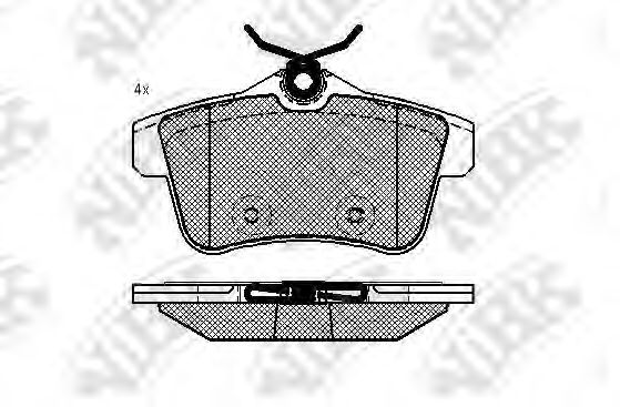 Купить NIBK PN0473 Колодки тормозные дисковые CITROEN C4 09-/PEUGEOT 3008/5008 09- PN0473