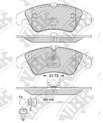 Купить NIBK PN0477W Колодки передние (AUDI A6/ALLROAD/S6/A7 (1LA/1LJ) 10-) (с датчиком) PN0477W