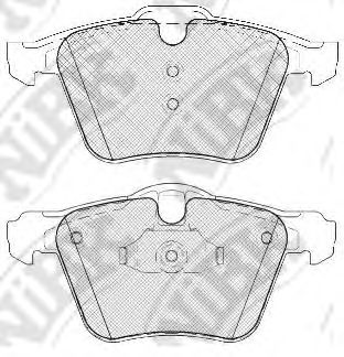 Купить NIBK PN0483 Колодки тормозные дисковые FORD S-MAX 2.0D-2.2D/ VOLVO S60/S80/V70/XC70 06-) PN0483
