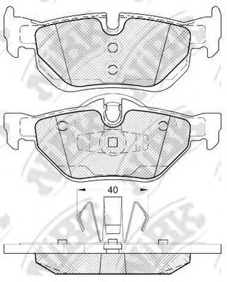 Купить NIBK PN0511 Колодки задние (BMW E81/E87/E90/E91/E84 X1) PN0511