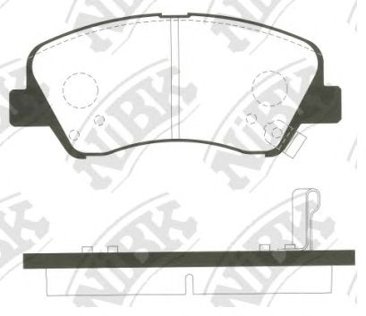 Купить NIBK PN0537 Колодки тормозные дисковые HYUNDAI SOLARIS 2010 PN0537