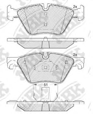 Купить NIBK PN0545 Колодки тормозные дисковые BMW 5 F10/F11 2.0-3.0 10- PN0545