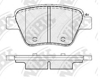 Купить NIBK PN0550 Колодки тормозные дисковые SKODA OCTAVIA 2004-2013 PN0550