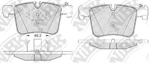 Купить NIBK PN0558 Колодки тормозные дисковые BMW 1 F20/3 F30/X3 F25 10-) PN0558