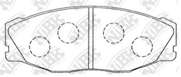 Купить NIBK PN1157 Колодки тормозные дисковые TO Comfort GS130/YS130 91-95, Crown GS130G/H/MS130 PN1157