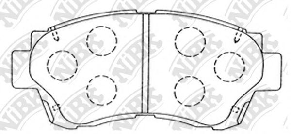Купить NIBK PN1228 Колодки тормозные дисковые TOYOTA VEROSSA 2000-2003 PN1228