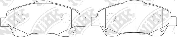 Купить NIBK PN1233 Колодки тормозные передние TOYOTA AVENSIS 03/COROLLA VERSO 1.8/2.0D/2.2D PN1233