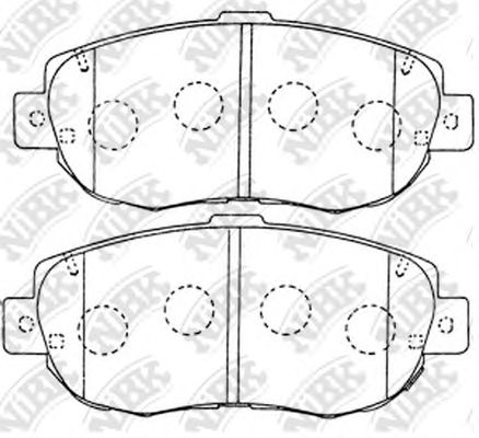 Купить NIBK PN1324 Колодки тормозные дисковые TOYOTA CROWN 1999-2003 PN1324