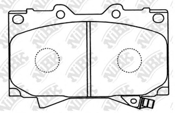 Купить NIBK PN1411 Колодки передние (TOYOTA LAND CRUISER 4.2D 9098/4.2D/4.7 98) PN1411