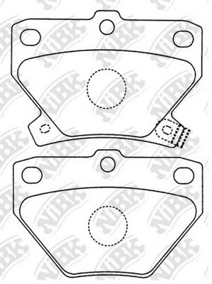 Купить NIBK PN1454 Колодки тормозные дисковые TOYOTA COROLLA 2002-2007 PN1454
