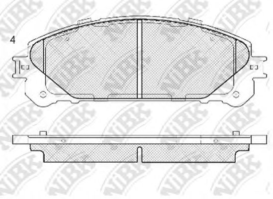 Купить NIBK PN1845 Колодки тормозные дисковые TOYOTA HIGHLANDER 2007 PN1845