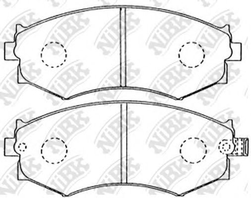 Купить NIBK PN2176 Колодки тормозные дисковые NISSAN ALMERA 2000 PN2176