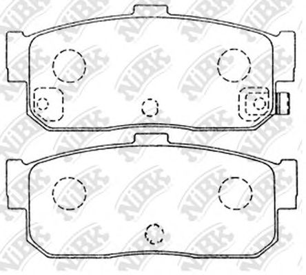 Купить NIBK PN2224 Колодки тормозные NISSAN ALMERA 95-/MAXIMA 95-/PRIMERA 90-98/SUNNY 87-95 задние PN2224