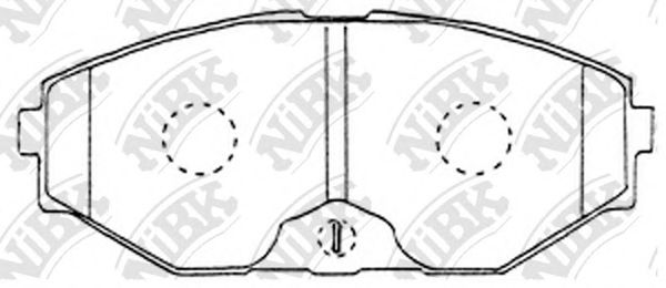Купить NIBK PN2261 Колодки тормозные дисковые NISSAN CEFIRO 2000-2003 PN2261