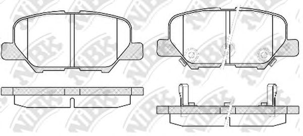 Купить NIBK PN25003 Колодки тормозные дисковые MITSUBISHI OUTLANDER 2012 PN25003