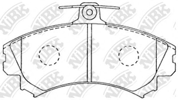 Купить NIBK PN3090 Колодки тормозные дисковые MITSUBISHI CARISMA 9805/COLT 08/VOLVO S40 PN3090