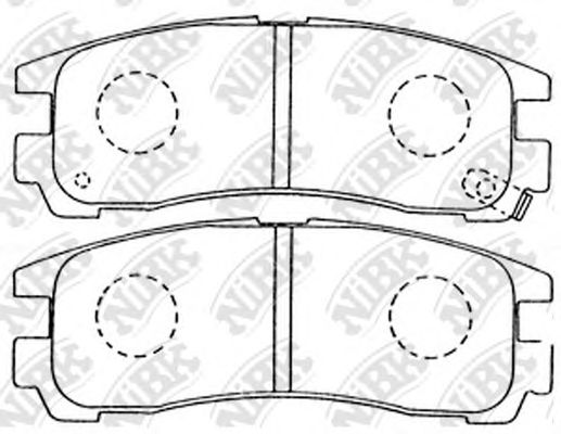 Купить NIBK PN3174 Колодки тормозные дисковые MITSUBISHI GALANT 92-04/PAJERO PININ 99-/SPACE WAGON 91-99 PN3174