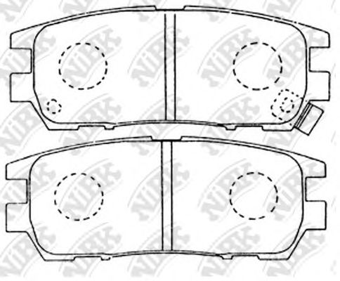 Купить NIBK PN3280 Колодки задние (MITSUBISHI PAJERO I/PAJERO II 3.0/3.5/2.5TD/L400 9403) PN3280