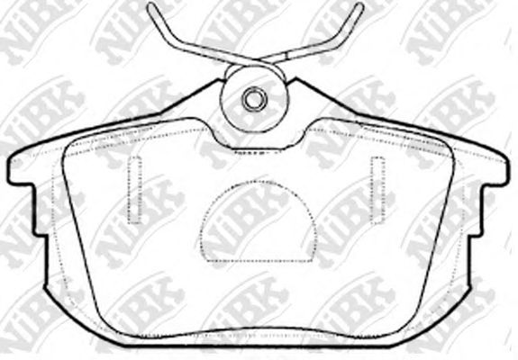 Купить NIBK PN3593 Колодки тормозные дисковые MITSUBISHI COLT 04/SMART FORFOUR 05/VOLVO S40/V40 PN3593