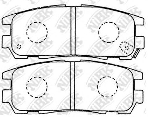 Купить NIBK PN4299 Колодки тормозные дисковые OPEL FRONTERA 2002 PN4299