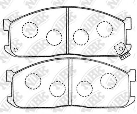 Купить NIBK PN5211 Колодки тормозные дисковые KIA BONGO 2003 PN5211