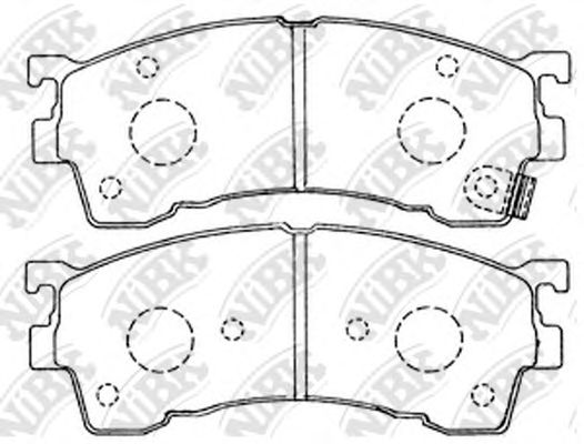 Купить NIBK PN5239 Колодки тормозные дисковые MAZDA CAPELLA 1998-2002 PN5239