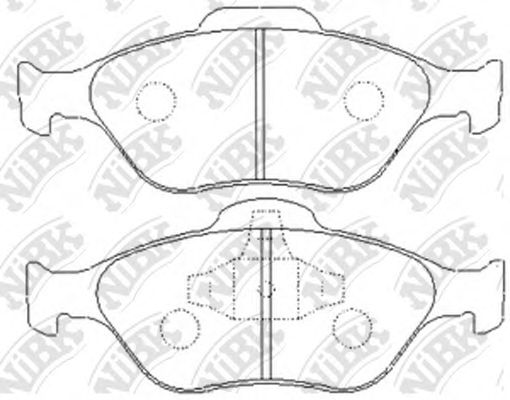 Купить NIBK PN5495 Колодки передние (FORD FIESTA IV-V, FUSION, MAZDA 2 (DY)) PN5495