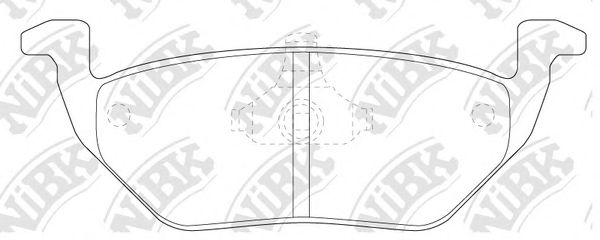Купить NIBK PN5808 Колодки тормозные дисковые FORD MAVERICK/MAZDA TRIBUTE 2.3-3.0 01- PN5808
