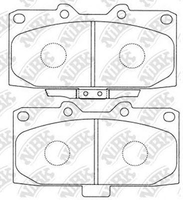 Купить NIBK PN7463 Колодки тормозные дисковые SUBARU FORESTER 2.0 98-02/IMPREZA 2.0 94- PN7463