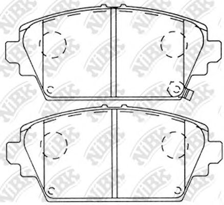 Купить NIBK PN8106 Колодки тормозные передние NISSAN PRIMERA (P12) 02/ALMERA TINO 0005 PN8106
