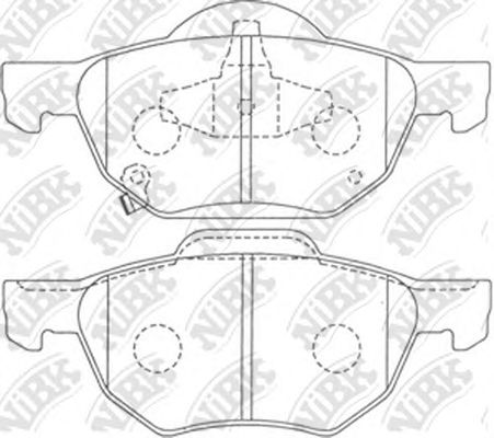Купить NIBK PN8125 Колодки тормозные HONDA ACCORD 2.0/2.2/2.4 03 передние PN8125