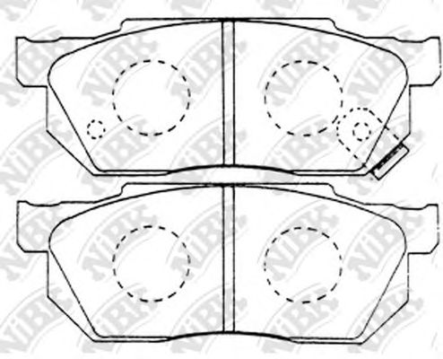 Купить NIBK PN8263 Колодки тормозные дисковые HONDA Civic 83-05/Fit 01-07 PN8263
