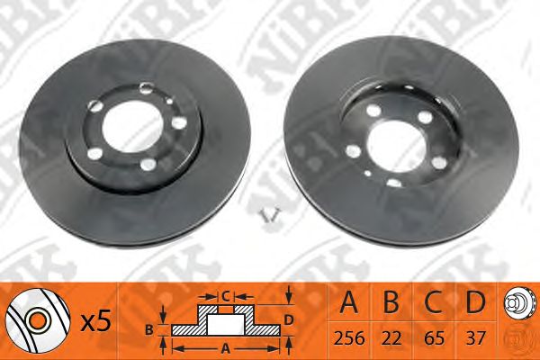 Купить NIBK RN1082 Диск тормозной передний POLO SEDAN RUS/AUDI A2/A3/VW GOLF IV/V/SKODA FABIA/OCTAVIA D256мм RN1082