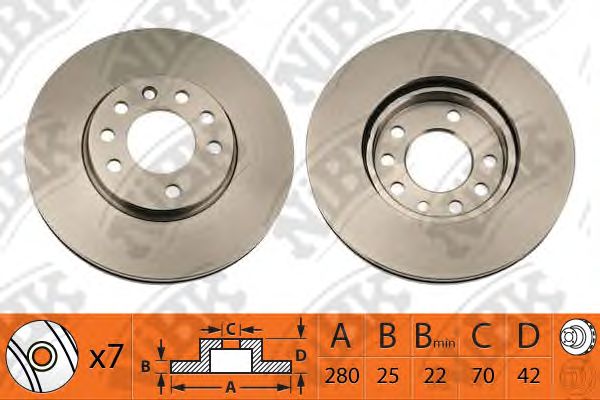 Купить NIBK RN1112 Диск тормозной передний OPEL ASTRA G/H 98-09/MERIVA 03-/ZAFIRA 99- RN1112