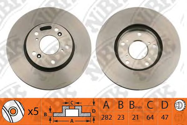 Купить NIBK RN1218 Диск тормозной HONDA CIVIC 06/FR-V 05/STREAM 02 передний RN1218